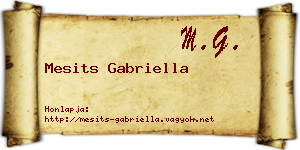 Mesits Gabriella névjegykártya